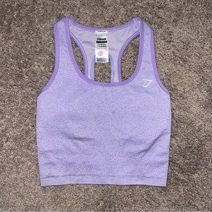 Gymshark Lavender Purple Seamless Racerback Crop Tank